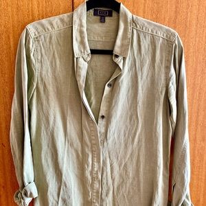 AYR silky military green top